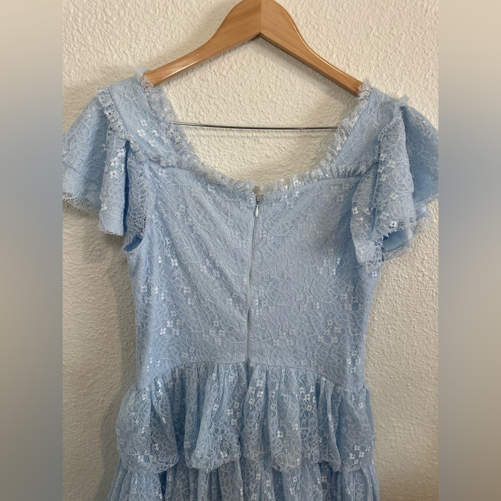 JessaKae Light Blue Ruffled Midi Dress - Picture 8 of 9